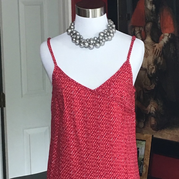 DONATED! NWT Sun Dress Pom Pom Trim! Red & Orange Summer La Fiance du Mekong - Picture 3 of 8